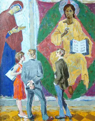 В Рублевском зале Третьяковской галереи
