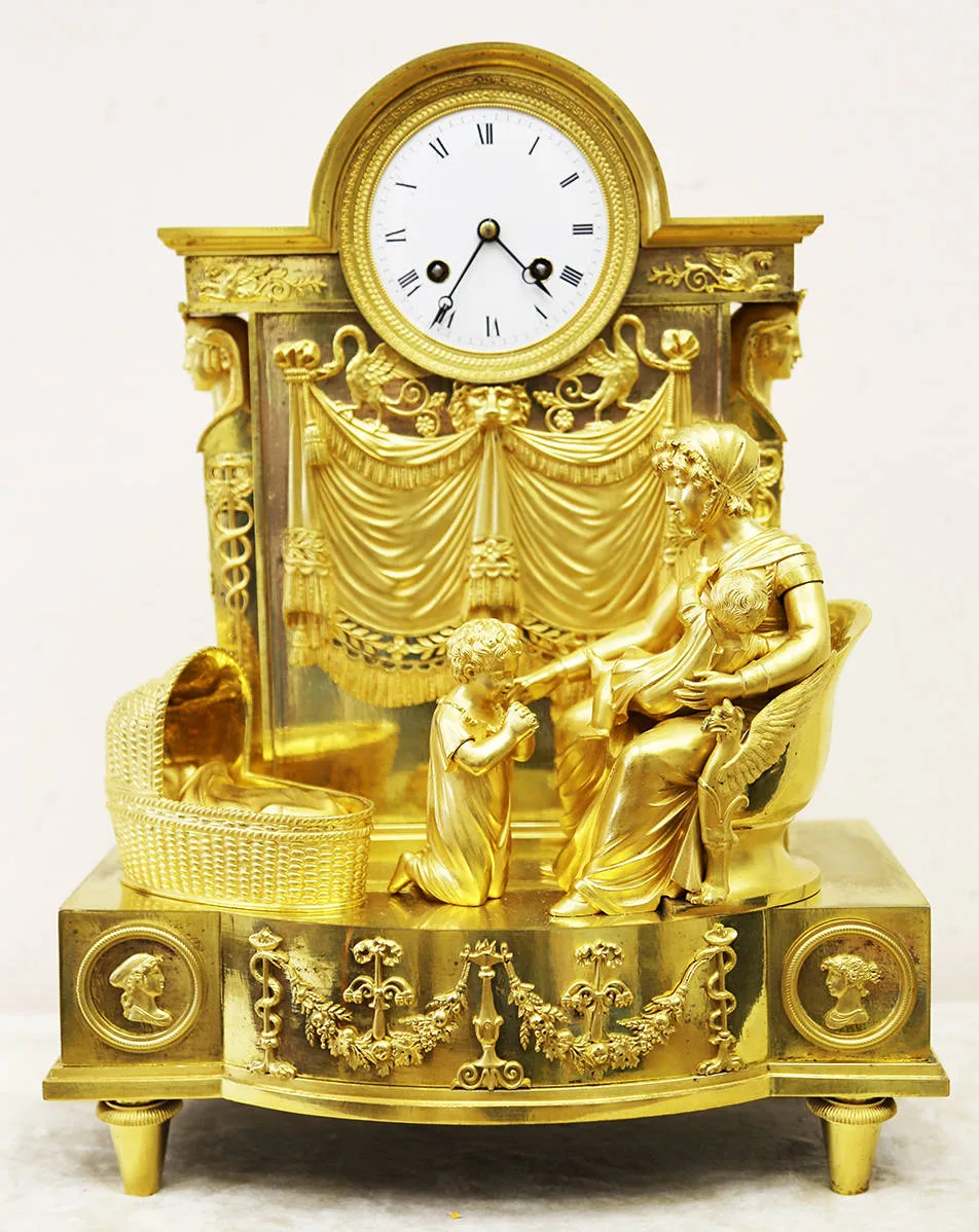 Старинные каминные часы с боем "Молитва перед сном". Начало 1820-х гг.