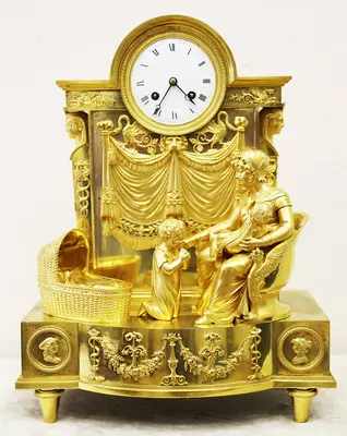 Старинные каминные часы с боем "Молитва перед сном". Начало 1820-х гг.