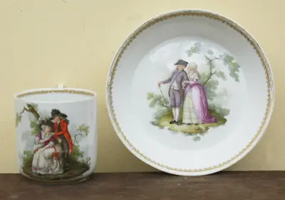 Чайная пара "Дама и кавалер". 1780-е годы. (период Марколини)