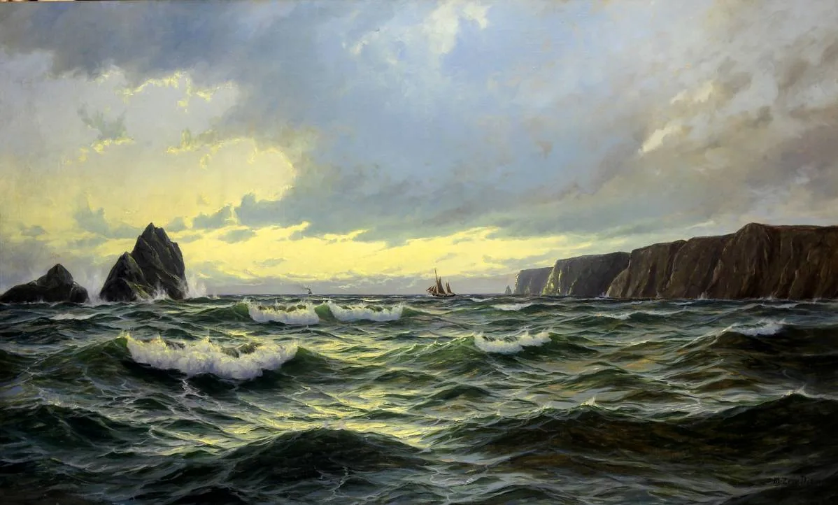 Димер Михаэль Цено (1867-1939) - "Морские скалы на рассвете"