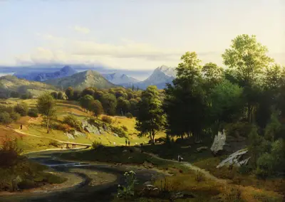 Мор Иоганн (1808-1843) - "Долина в Южном Тироле" 1837г