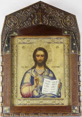 Старинная икона "Господь Вседержитель"