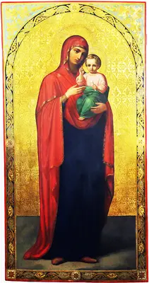 Старинная храмовая икона Божья Матерь "Одигитрия"