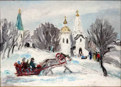 На санях в Коломенском