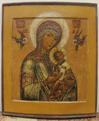 Старинная икона Божьей матери "Страстная"