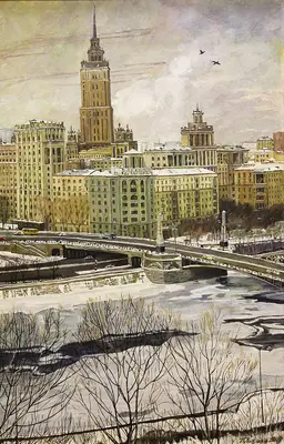 Зима. Бородинский мост