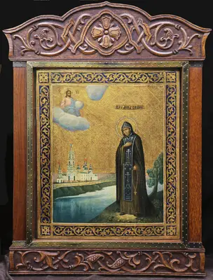Старинная икона "Преподобная Анна Кашинская"