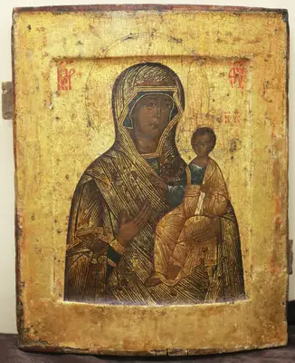Старинная икона "Богоматерь Одигитрия Смоленская"